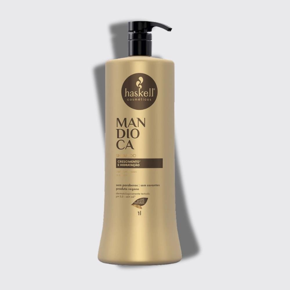 Shampoo Haskell Mandioca Força Crescimento 1000 ml 1L 4