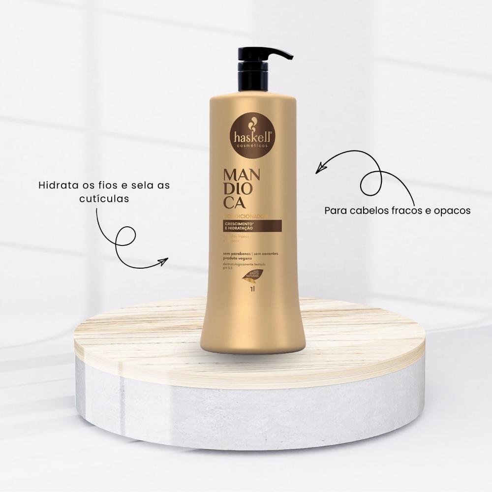 Condicionador Haskell Mandioca Força Crescimento 1000 ml 1L 2