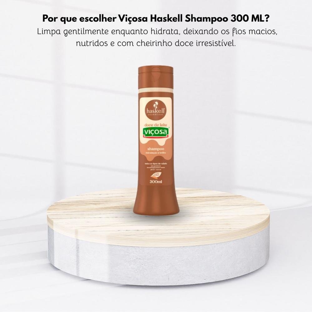 Shampoo Haskell Viçosa Doce de Leite Hidratação 300 ml 300ml 5