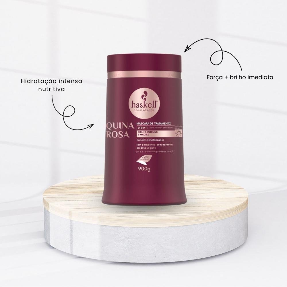 Máscara Tratamento Haskell Quina Rosa Fortalecimento 900 g 900g 2