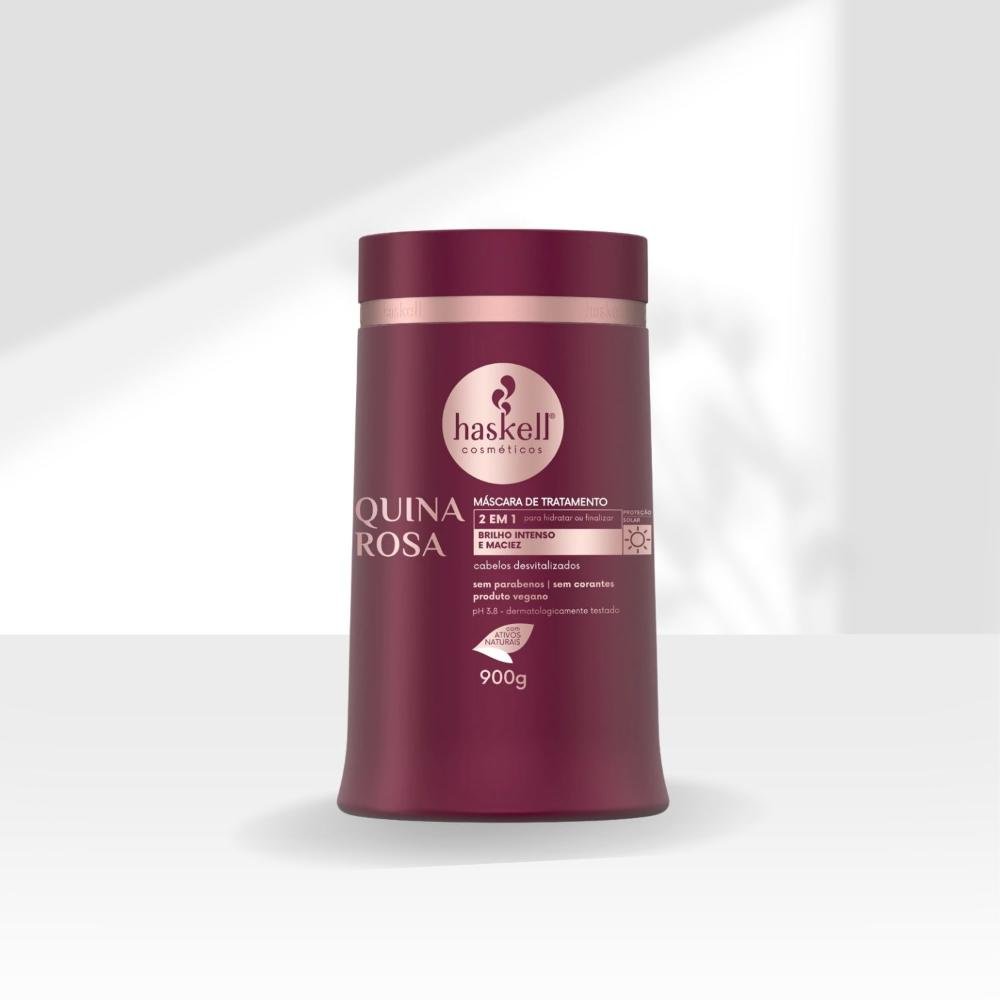 Máscara Tratamento Haskell Quina Rosa Fortalecimento 900 g 900g 3