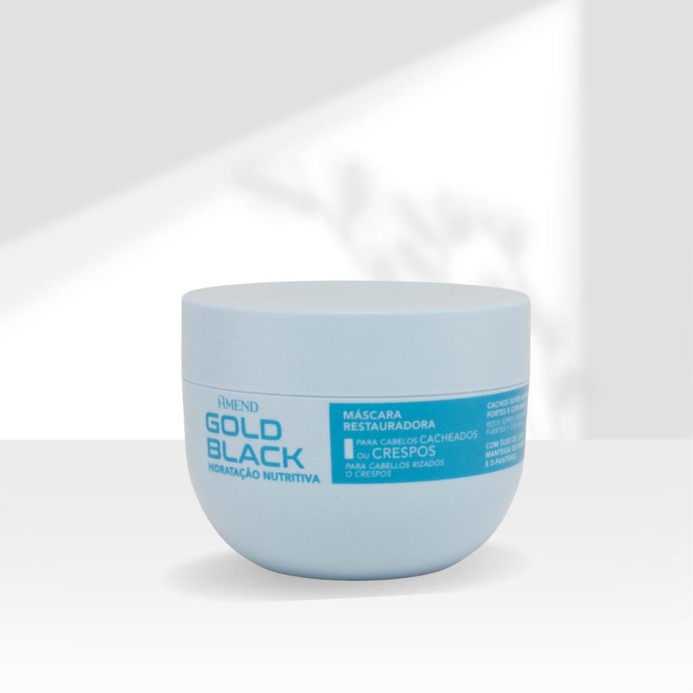 Máscara Amend Gold Black Nutritiva Cachos Hidratação 250 g 250g 3