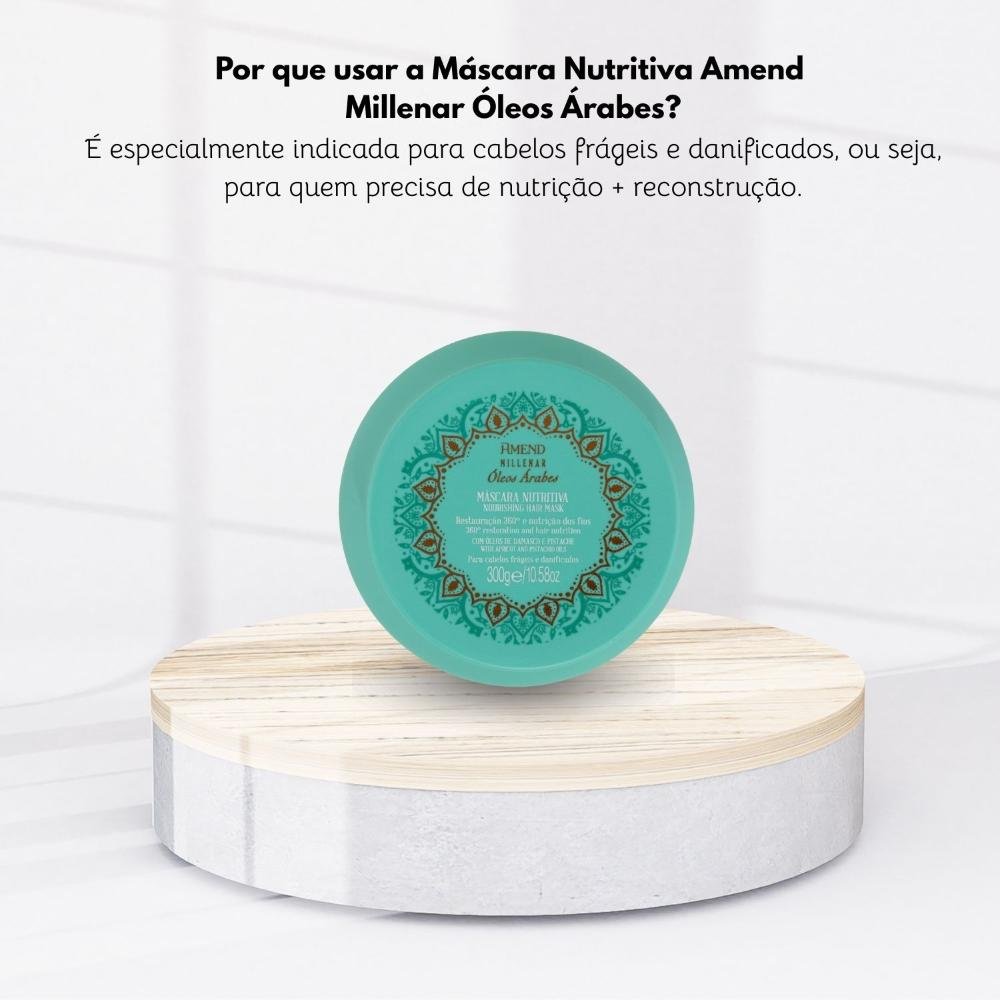 Máscara Amend Óleos Árabes Nutrição Capilar 300 g 300g 5