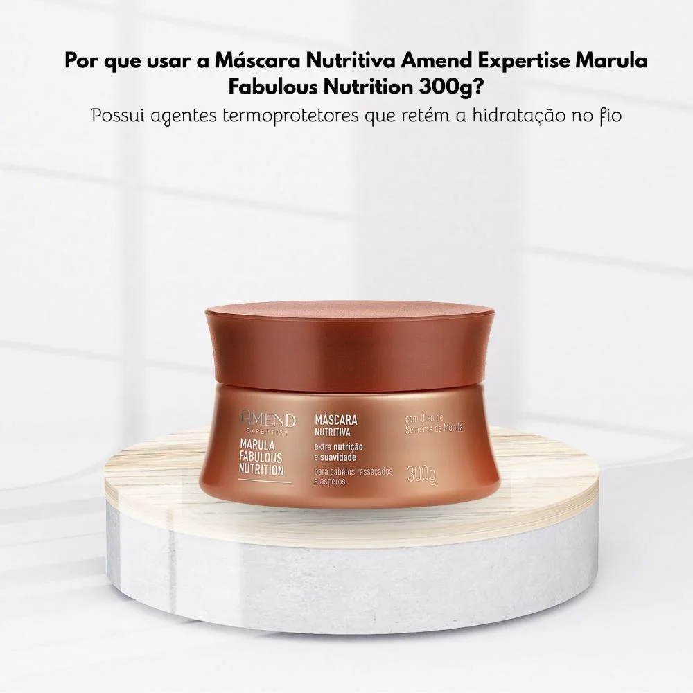 Máscara Amend Marula Fabulous Nutrição Intensa 300 g 300g 5