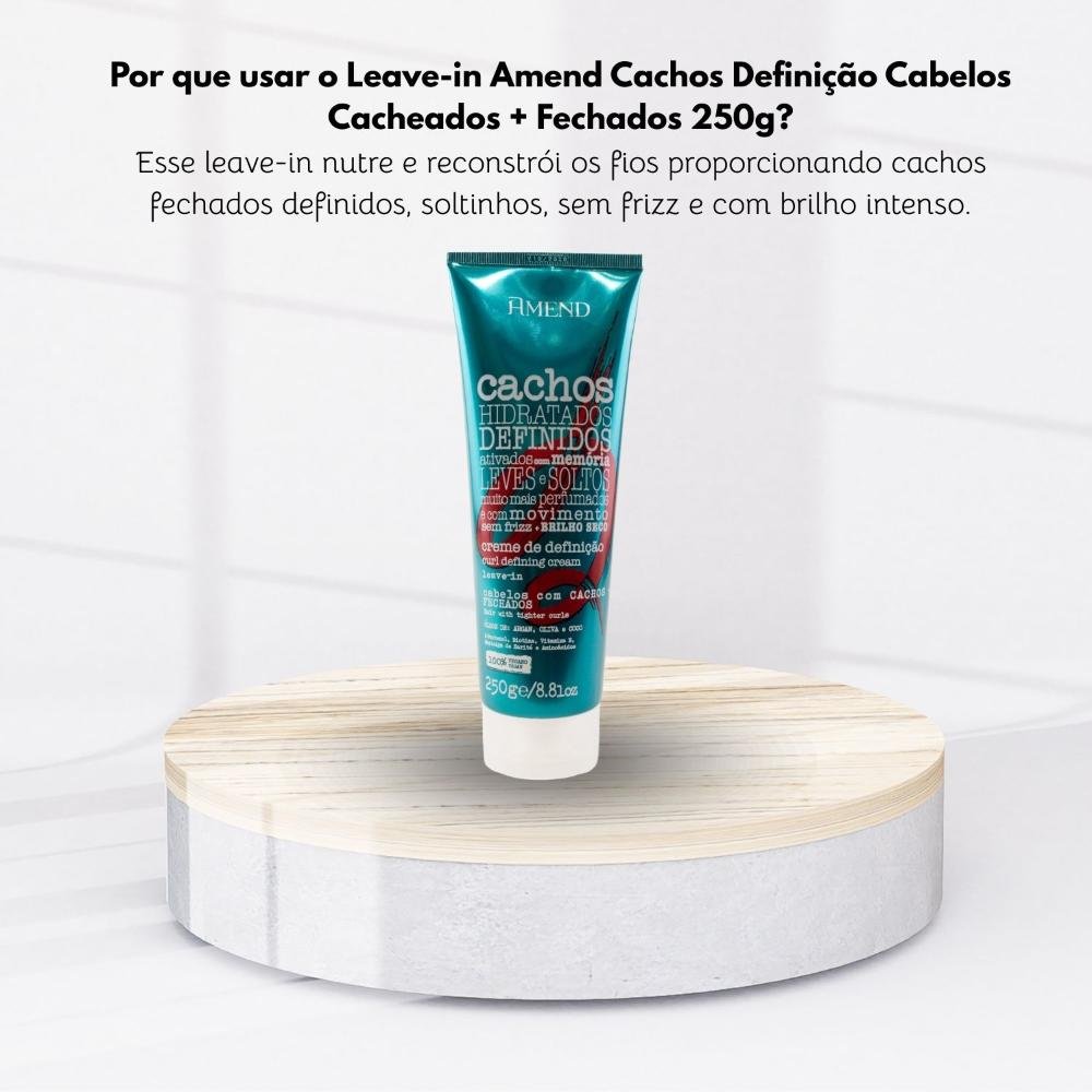 Leave in Amend Cachos Fechados Definição Antifrizz 250 g 250g 5