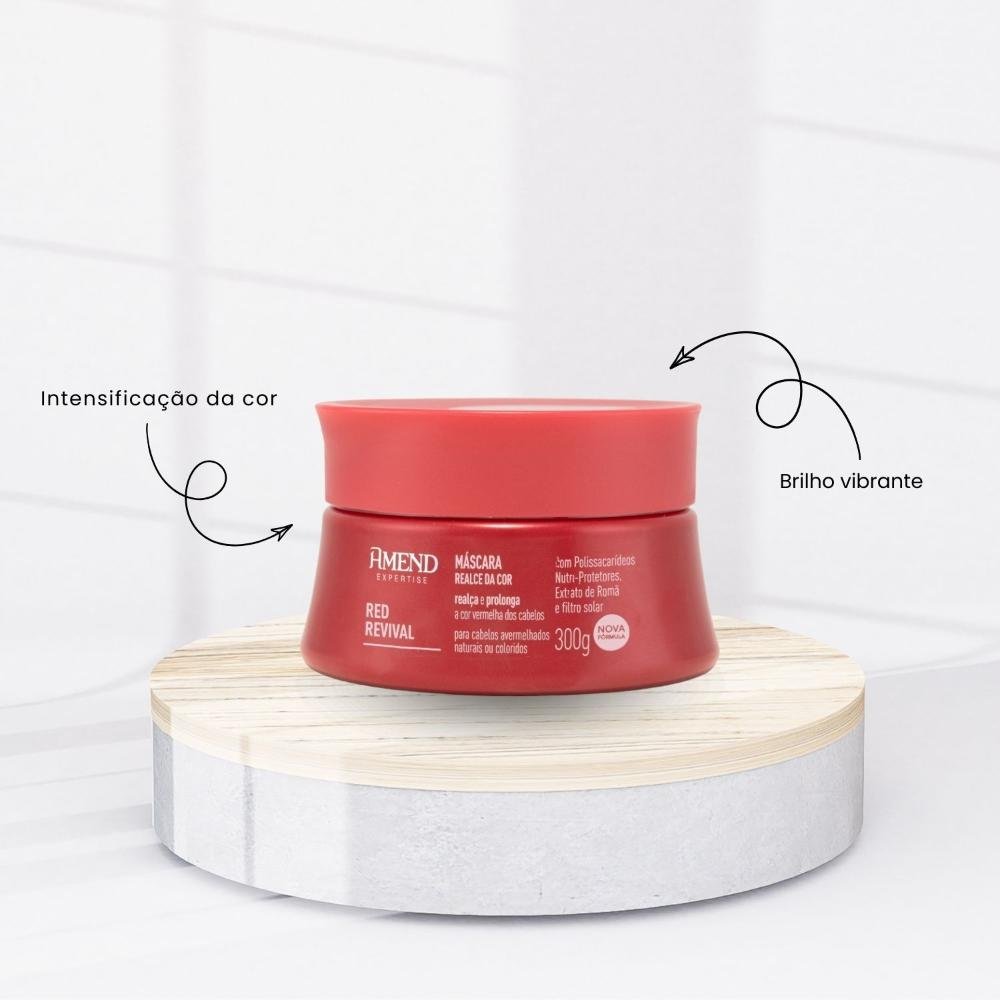 Máscara Realce Cor Amend Expertise Red Vermelhos 300 g 300g 2