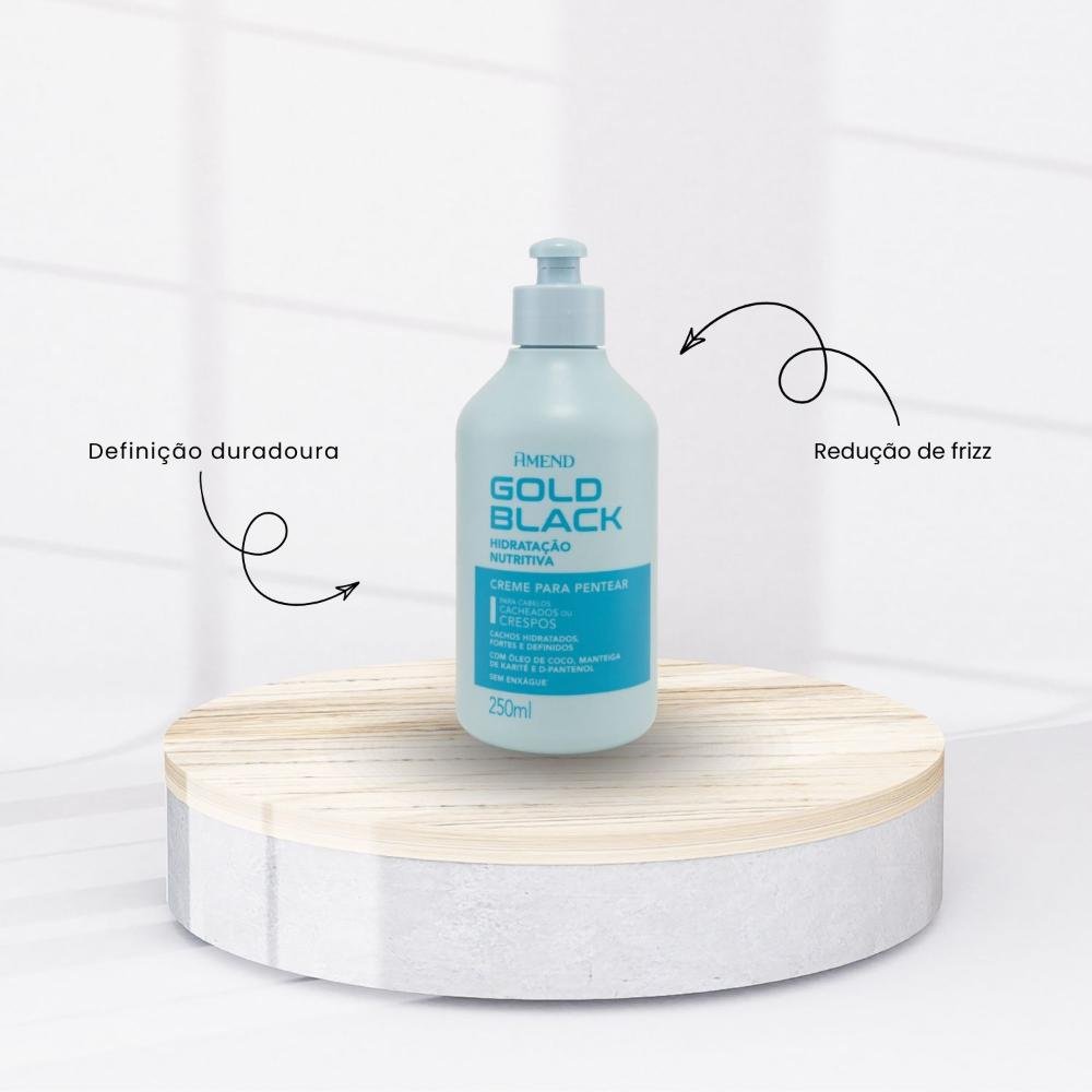 Creme Pentear Amend Gold Black Definidor Cachos 250 ml 250ml 2