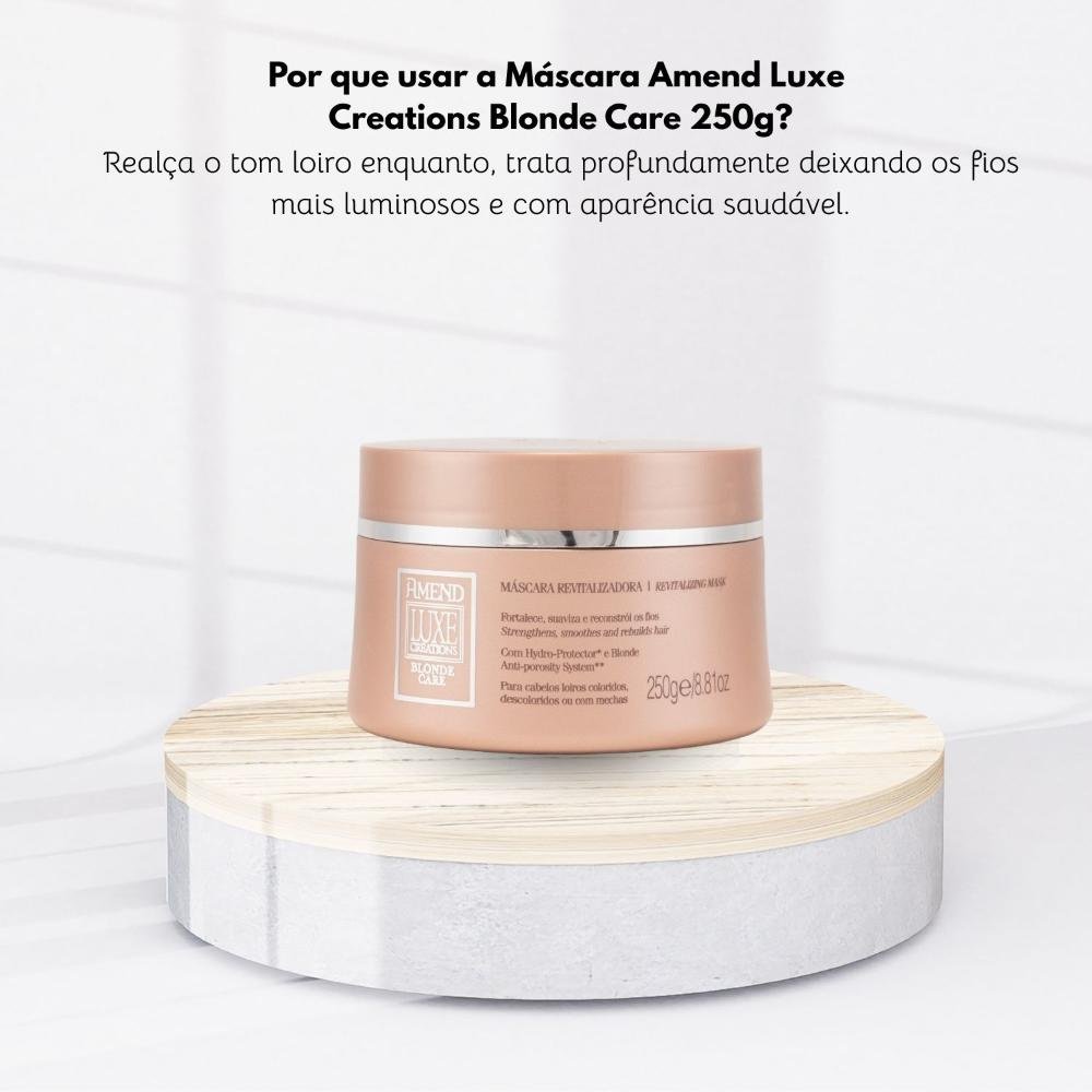 Máscara Amend Blonde Care Hidratação e Brilho 250 g 250g 5