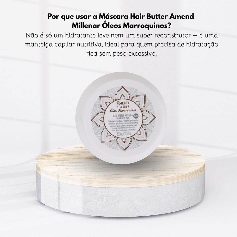Máscara Amend Óleos Marroquinos Hair Butter Nutrição 300 g 300g 5