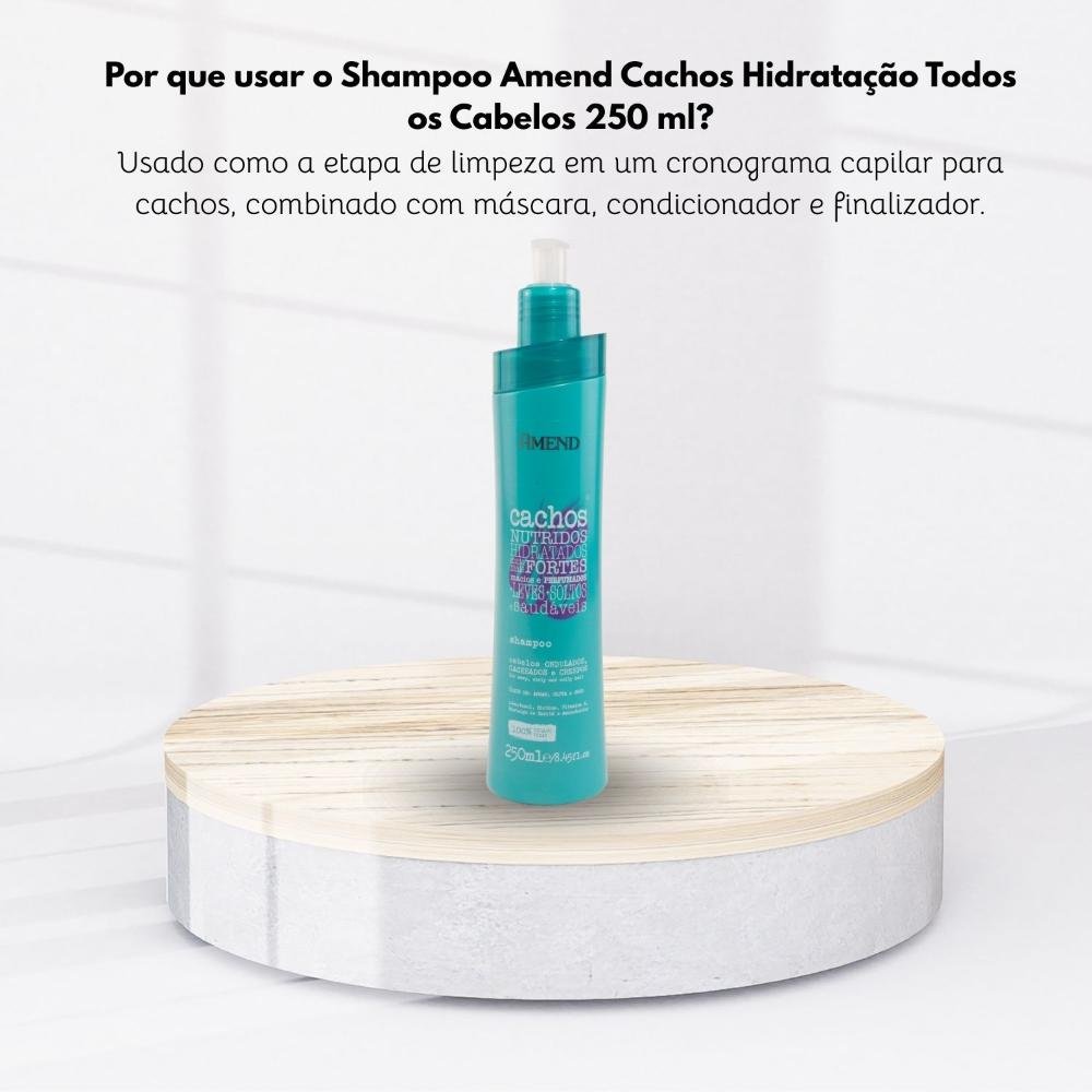 Shampoo Amend Cachos Hidratação Cabelos Cacheados 250 ml 250ml 5
