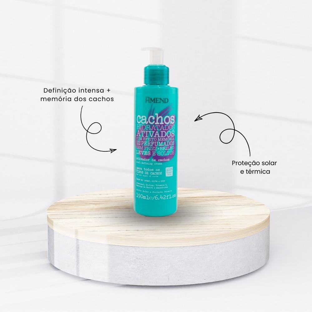 Ativador de Cachos Amend Cachos Todos os Cabelos 190 ml 190ml 2