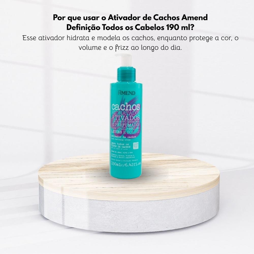 Ativador de Cachos Amend Cachos Todos os Cabelos 190 ml 190ml 5