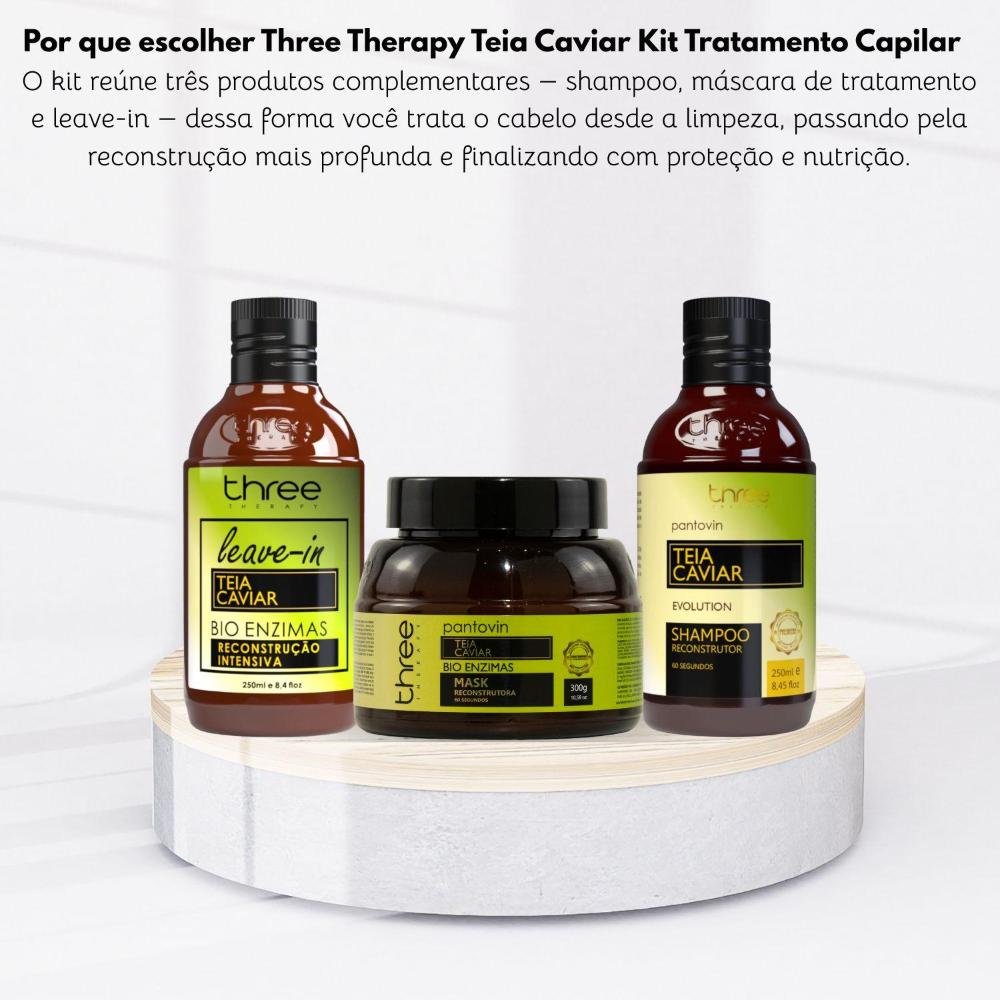 Three Therapy Teia Caviar Kit Tratamento Capilar ÚNICO 6