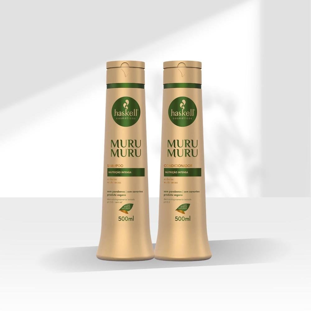 Kit Haskell Muru Muru Shampoo e Condicionador 500ml ÚNICO 3