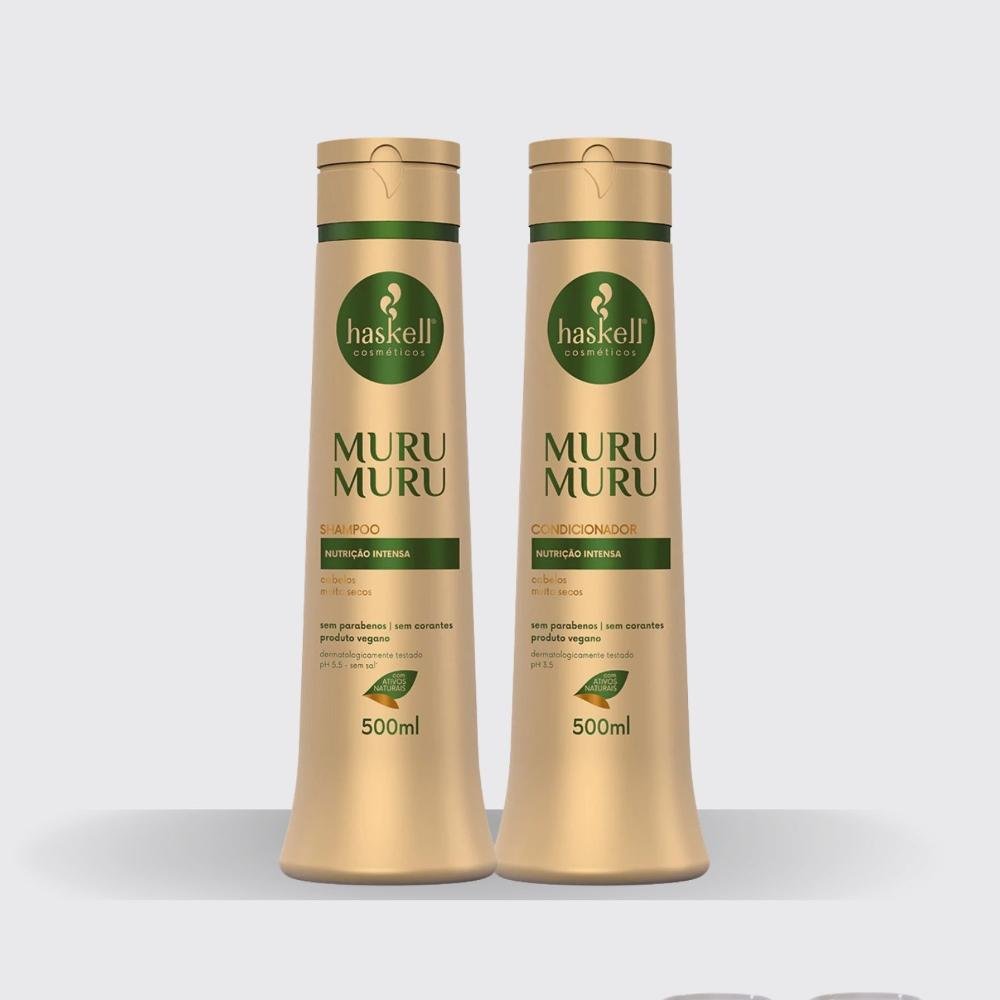 Kit Haskell Muru Muru Shampoo e Condicionador 500ml ÚNICO 4