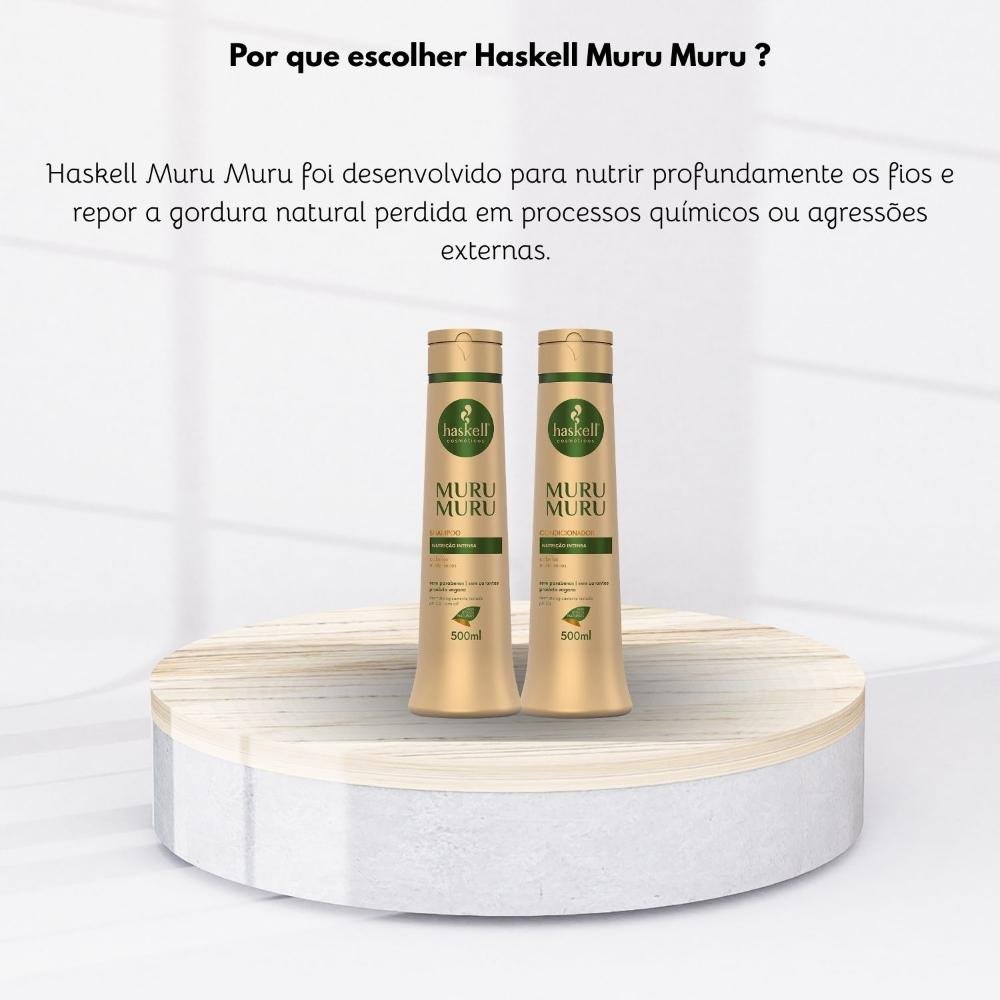 Kit Haskell Muru Muru Shampoo e Condicionador 500ml ÚNICO 5