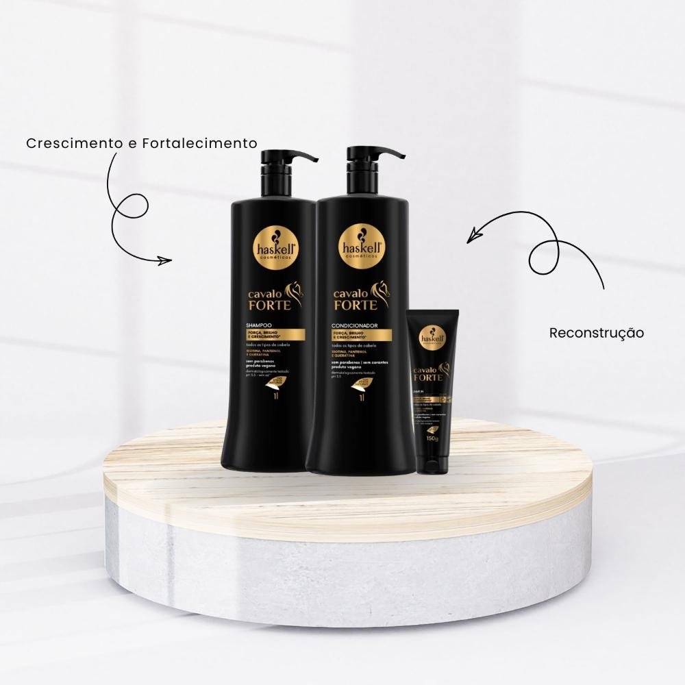 Kit Haskell Cavalo Forte Duo e Leave-in 150 g ÚNICO 2
