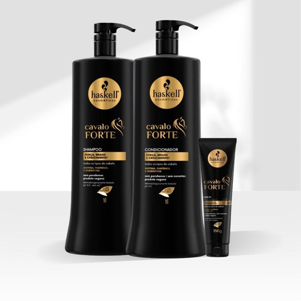 Kit Haskell Cavalo Forte Duo e Leave-in 150 g ÚNICO 3