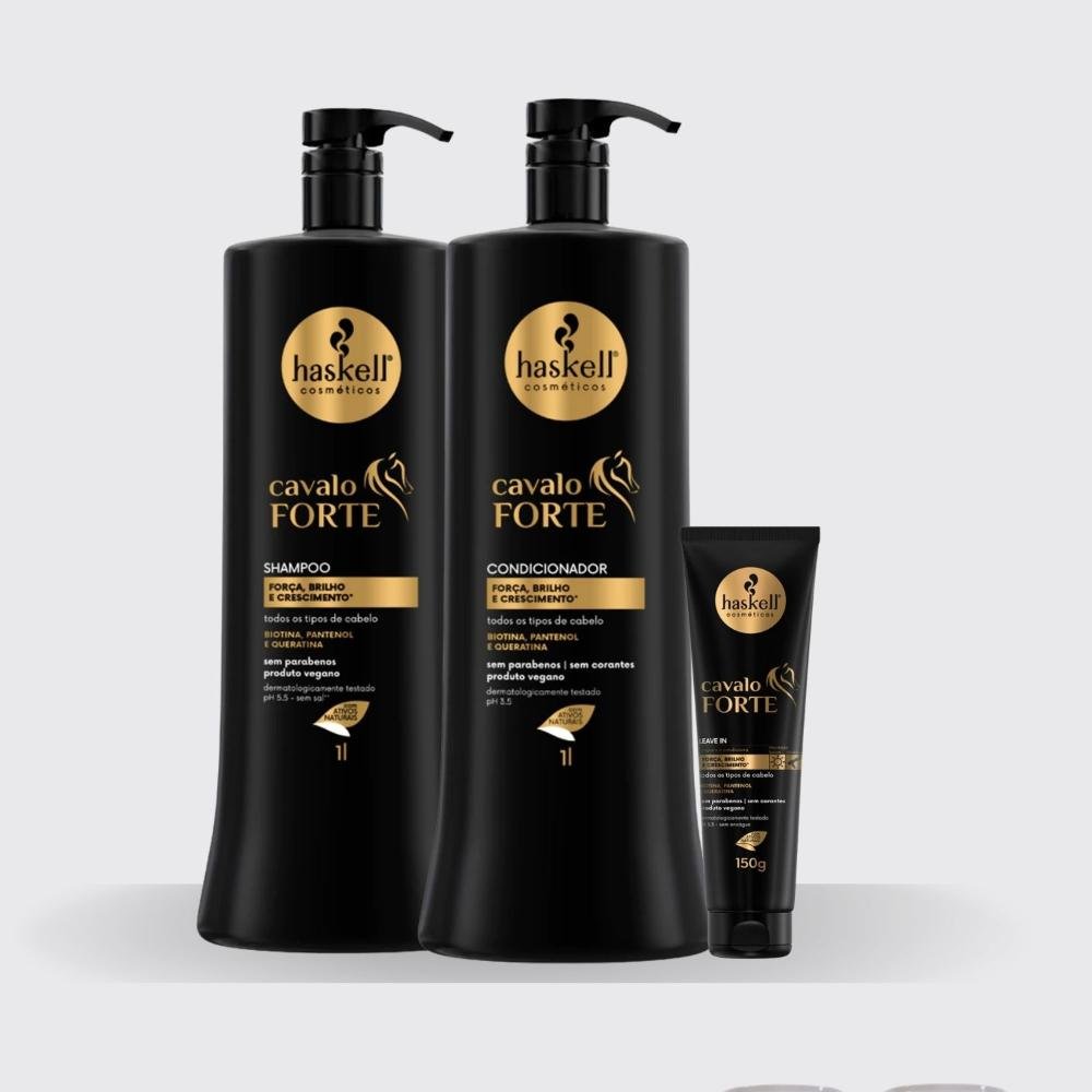 Kit Haskell Cavalo Forte Duo e Leave-in 150 g ÚNICO 4