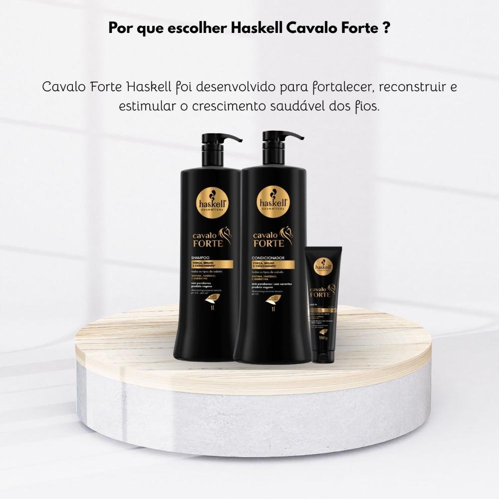 Kit Haskell Cavalo Forte Duo e Leave-in 150 g ÚNICO 5