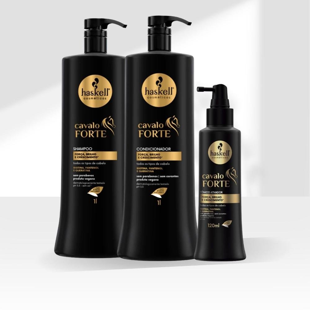 Kit Haskell Cavalo Forte Duo e Tonico 120 g ÚNICO 3