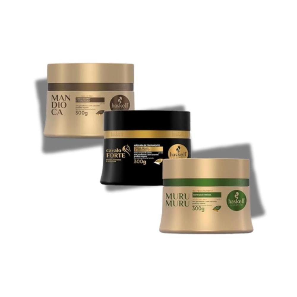 Cronograma Haskell Cabelo Forte Máscaras 300g ÚNICO 6