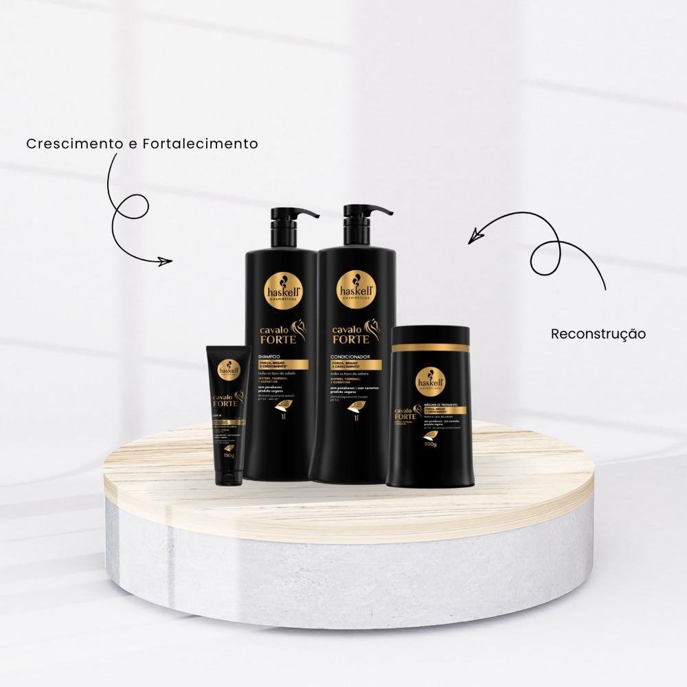 Kit Haskell Cavalo Forte Trio e Leave-in 150 g ÚNICO 2