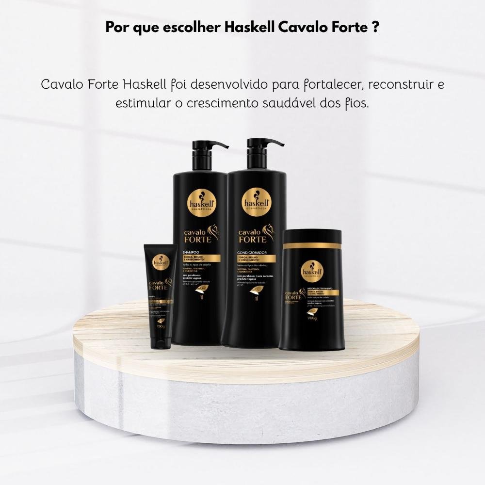 Kit Haskell Cavalo Forte Trio e Leave-in 150 g ÚNICO 5