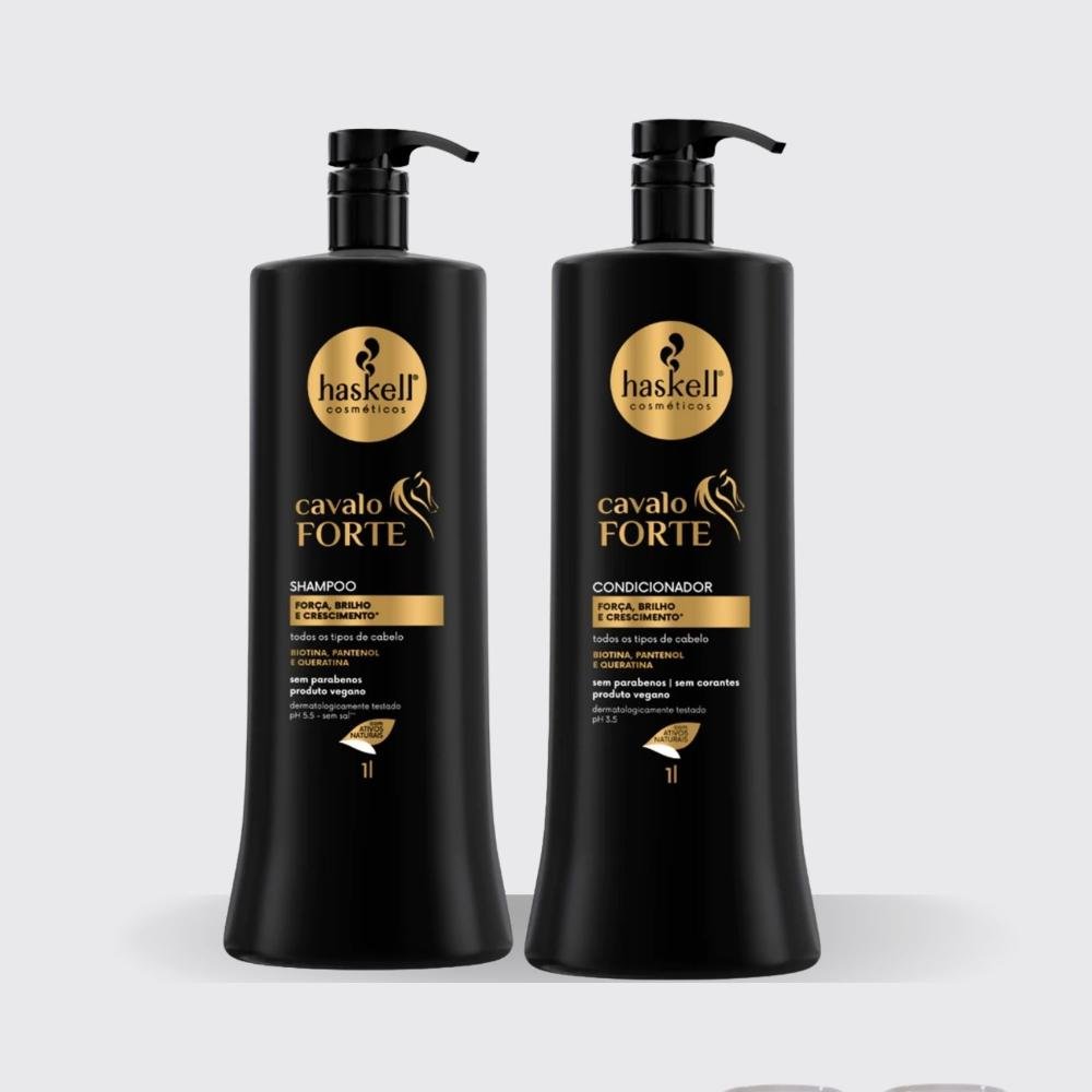 Kit Haskell Cavalo Forte Shampoo e Condicionador 1000ml ÚNICO 4