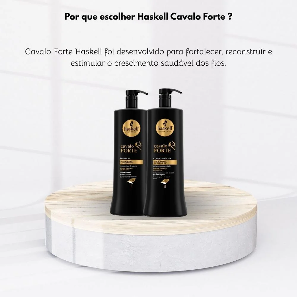 Kit Haskell Cavalo Forte Shampoo e Condicionador 1000ml ÚNICO 5