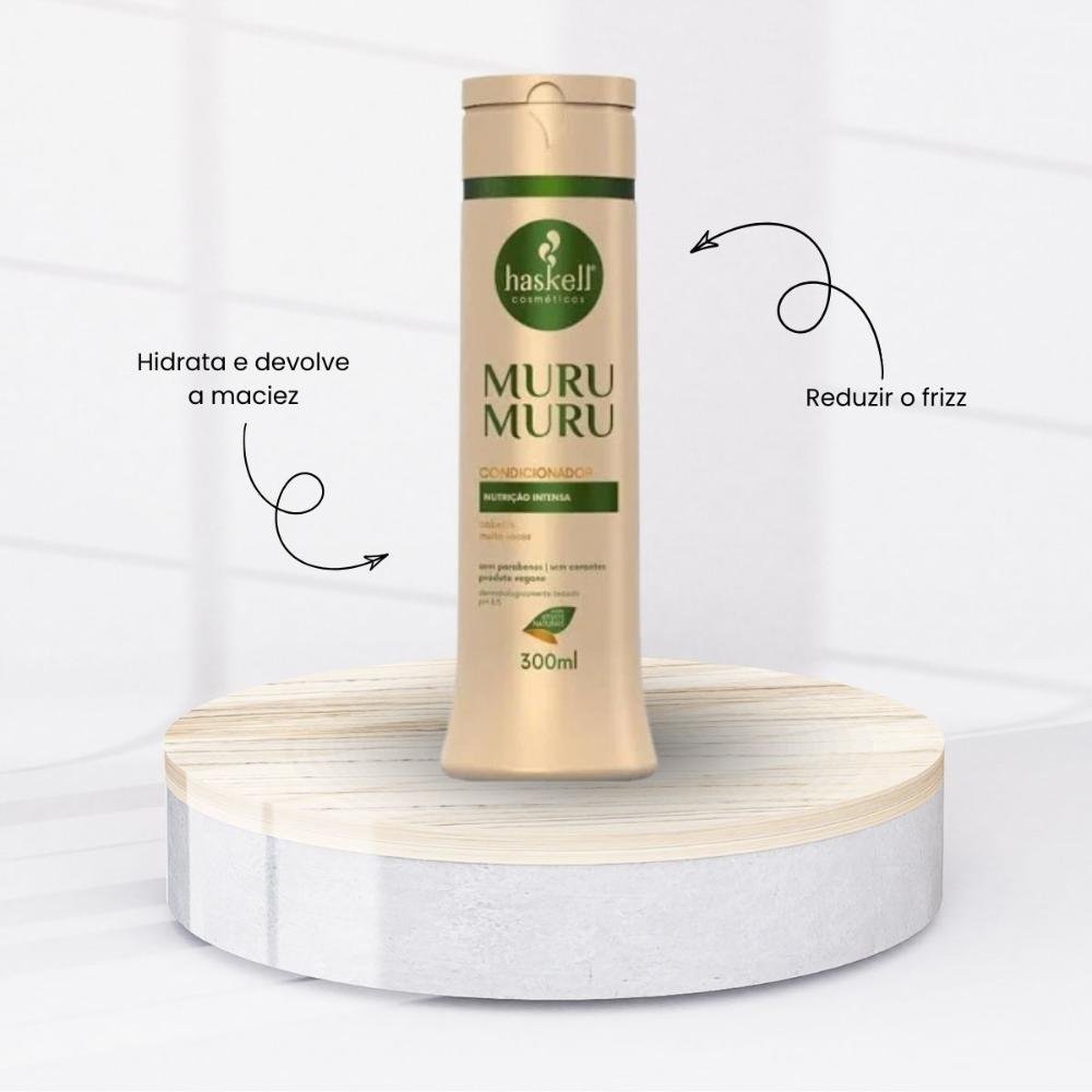 Kit Haskell Muru Muru Shampoo e Condicionador 300ml ÚNICO 3