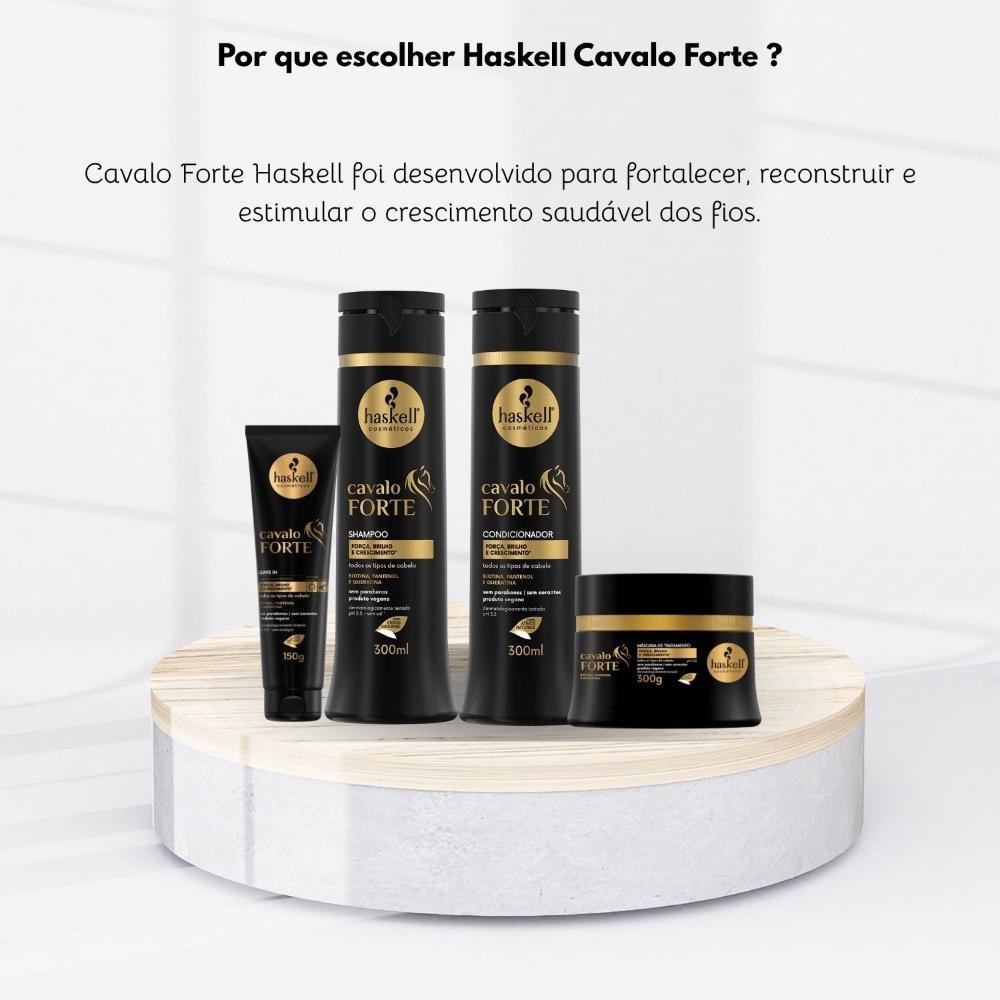 Kit Haskell Cavalo Forte Trio Home Care e Leave-in 150 g ÚNICO 5