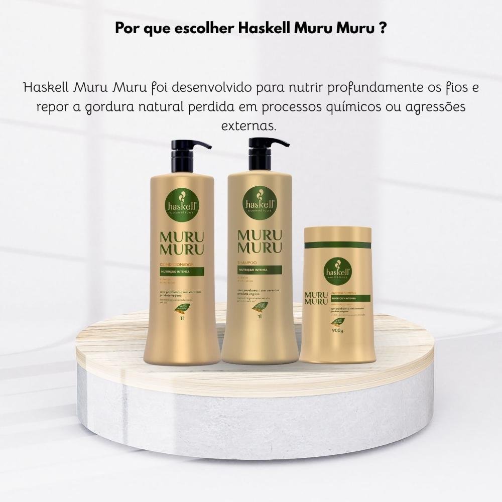 Kit Haskell Muru Muru Duo e Máscara 900ml ÚNICO 5