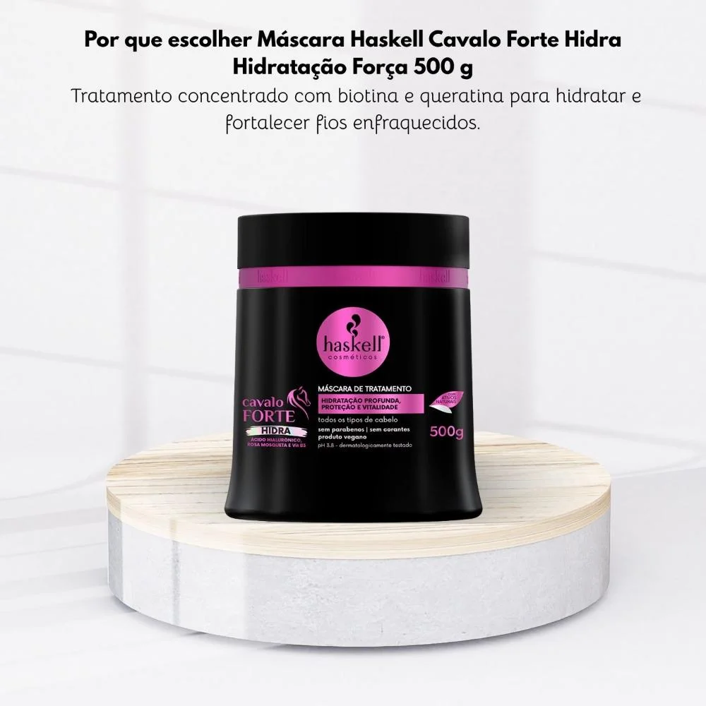Máscara Haskell Cavalo Forte Hidra Hidratação Força 500 g 500g 5