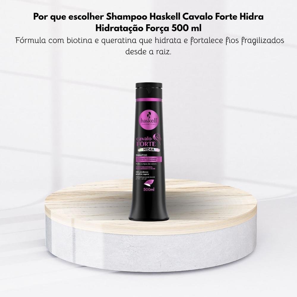 Shampoo Haskell Cavalo Forte Hidra Hidratação Força 500 ml 500ml 5