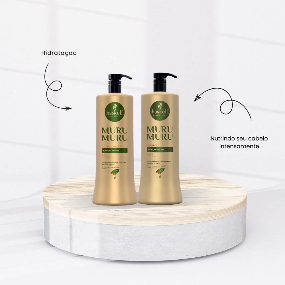 Kit Haskell Muru Muru Shampoo e Condicionador 1000ml ÚNICO 2