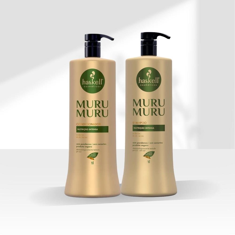 Kit Haskell Muru Muru Shampoo e Condicionador 1000ml ÚNICO 3