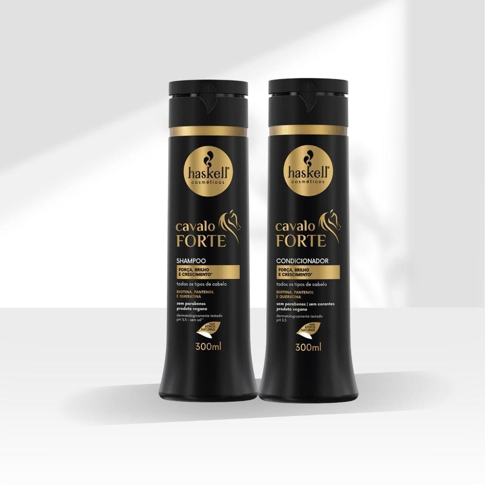 Kit Haskell Cavalo Forte Shampoo e Condicionador 300ml ÚNICO 3