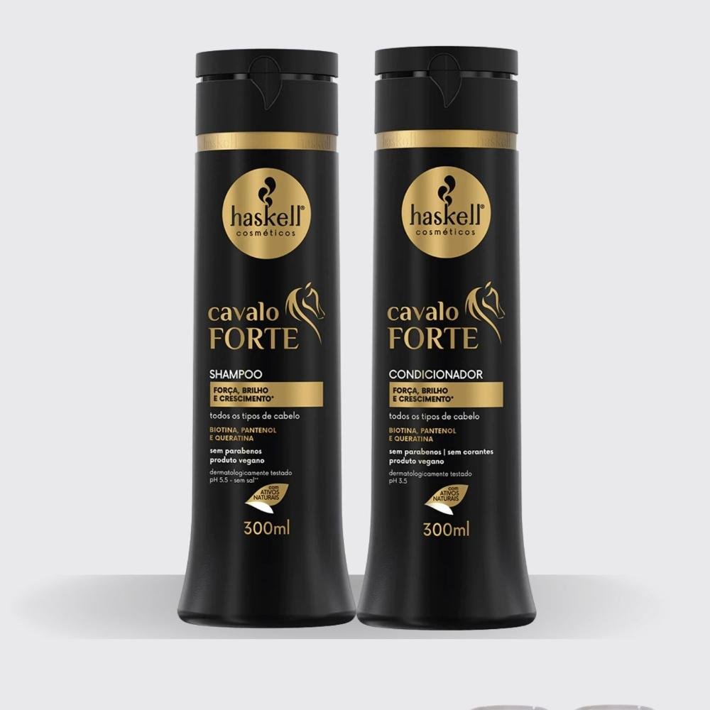 Kit Haskell Cavalo Forte Shampoo e Condicionador 300ml ÚNICO 4