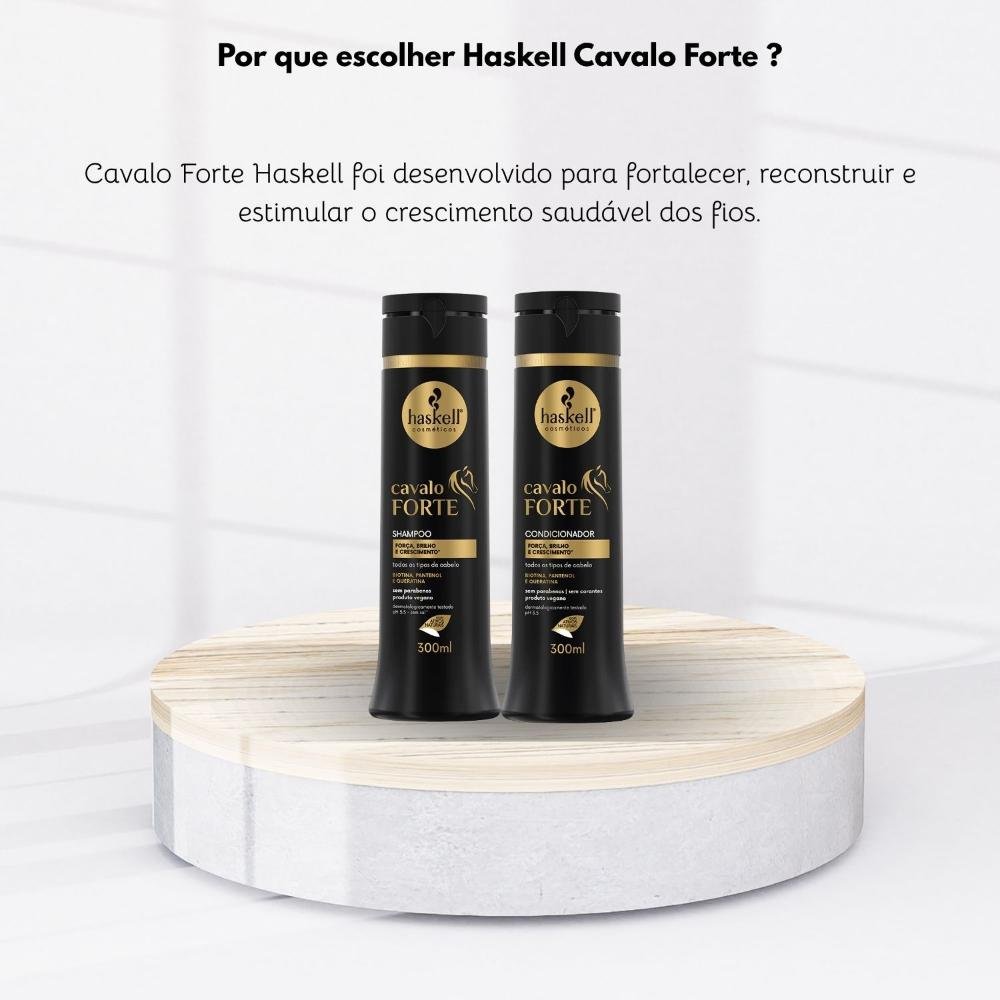 Kit Haskell Cavalo Forte Shampoo e Condicionador 300ml ÚNICO 5