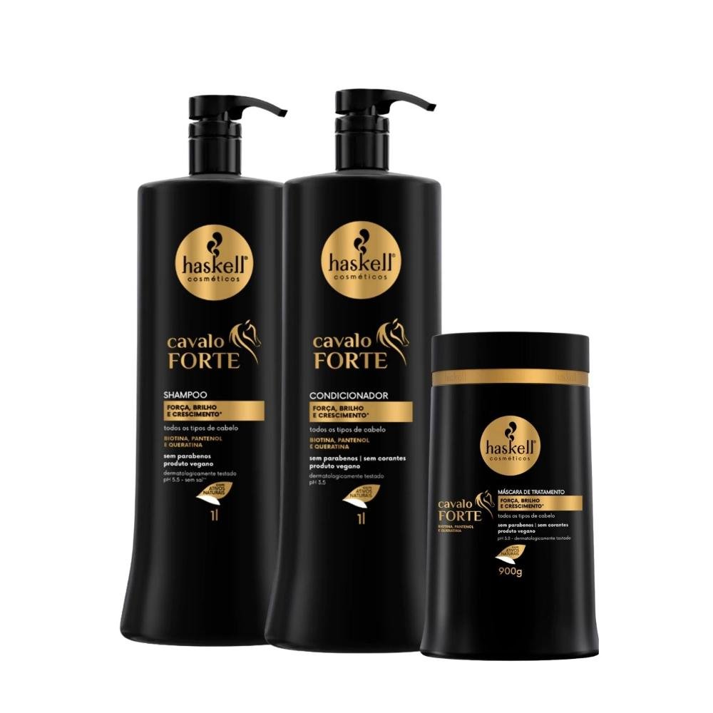 Kit Haskell Cavalo Forte Duo e Máscara 900 g