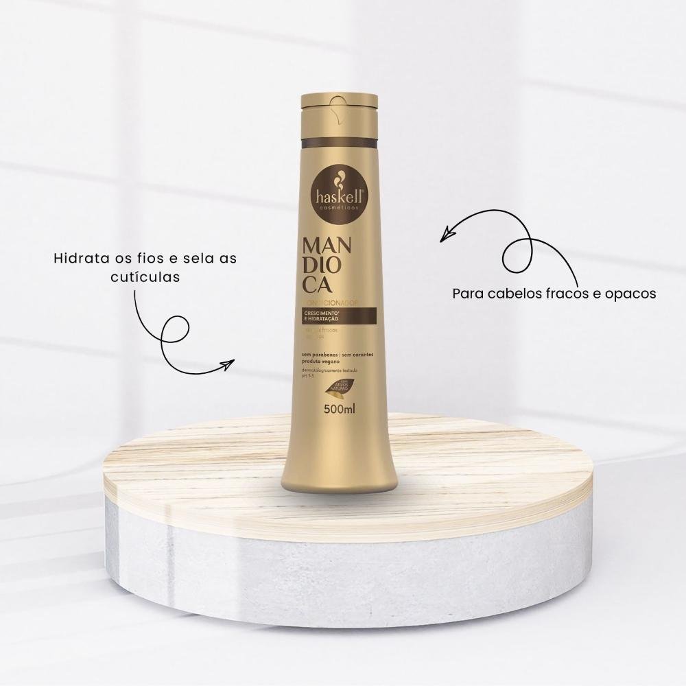 Condicionador Haskell Mandioca Força Crescimento 500 ml 500ml 2