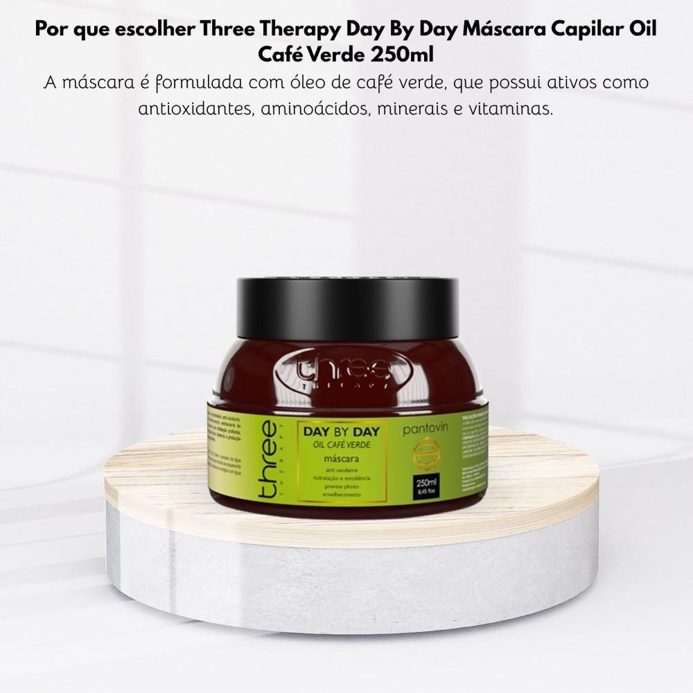 Three Therapy Day By Day Máscara Capilar Oil Café Verde 250g 250g 5