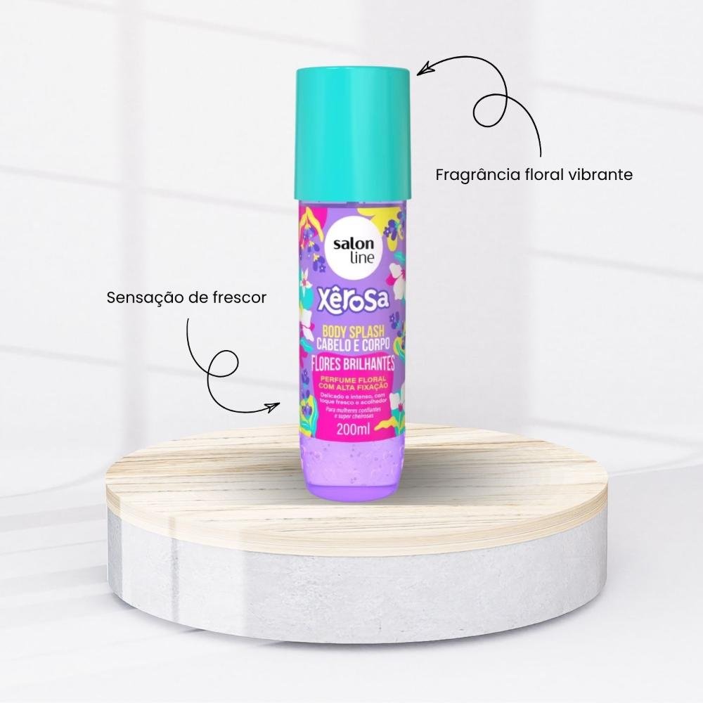 Body Splash Salon LIne Xêrosa Flores Brilhantes 200 ml 200ml 2