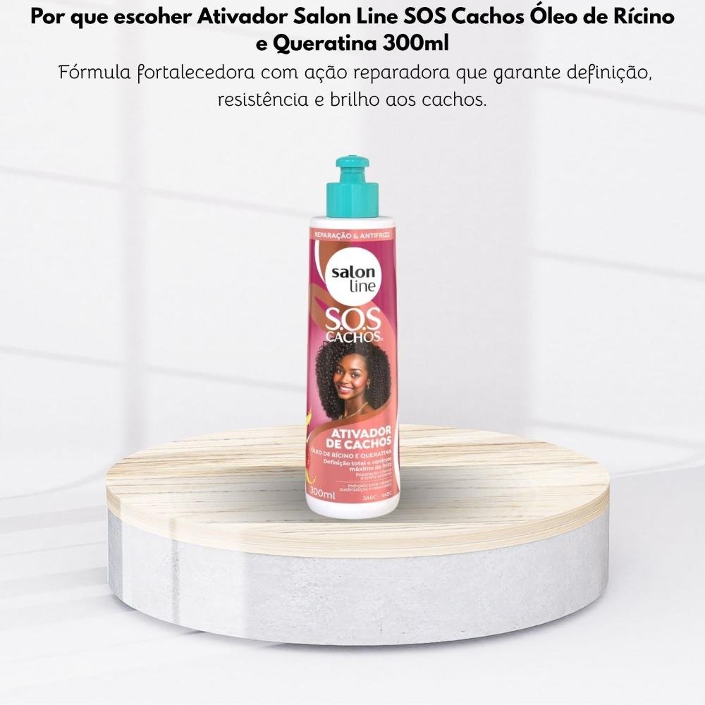 Ativador Capilar Salon Line SOS Óleo de Rícino e Queratina 300 ml 300ml 5