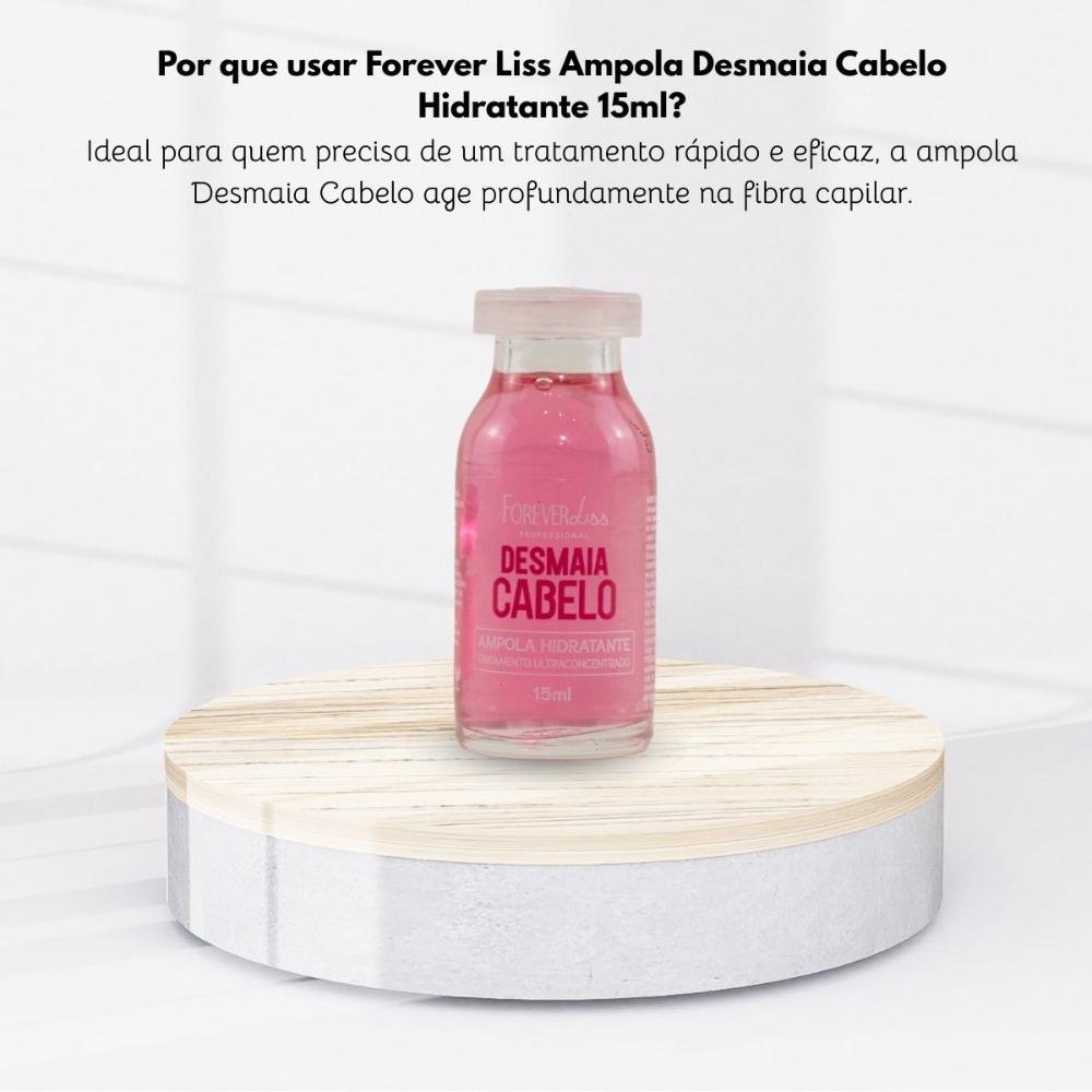 Ampola Forever Liss Desmaia Cabelo Reparação Intensa 15 ml 15ml 5