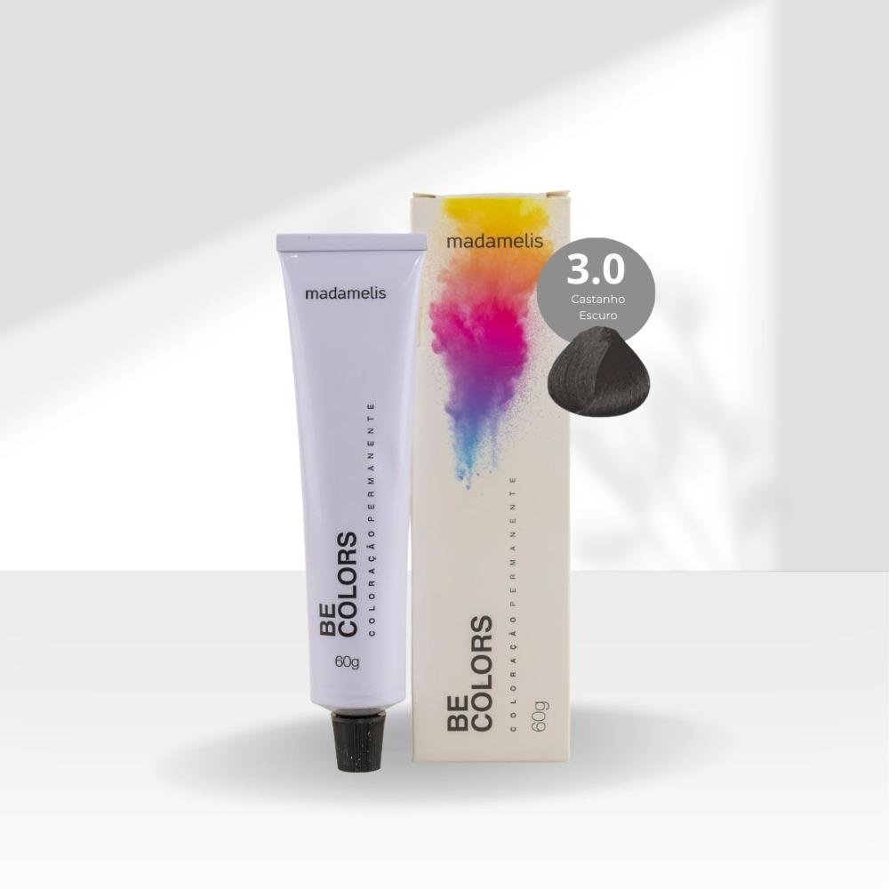 Coloração Madamelis Be Colors Castanho Escuro 3.0 60 g Castanho Escuro 3.0 3
