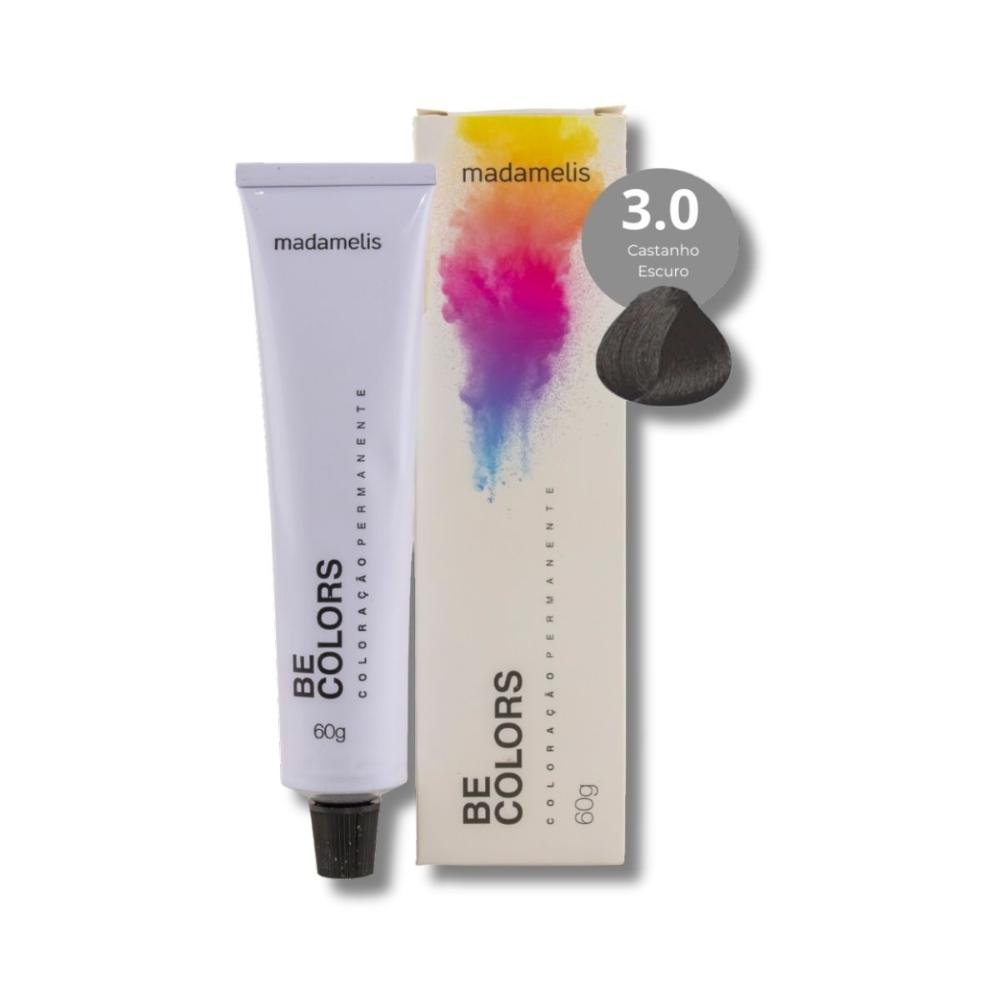 Coloração Madamelis Be Colors Castanho Escuro 3.0 60 g Castanho Escuro 3.0 4