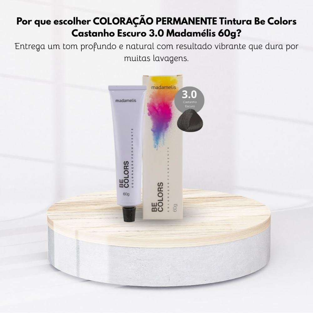 Coloração Madamelis Be Colors Castanho Escuro 3.0 60 g Castanho Escuro 3.0 5