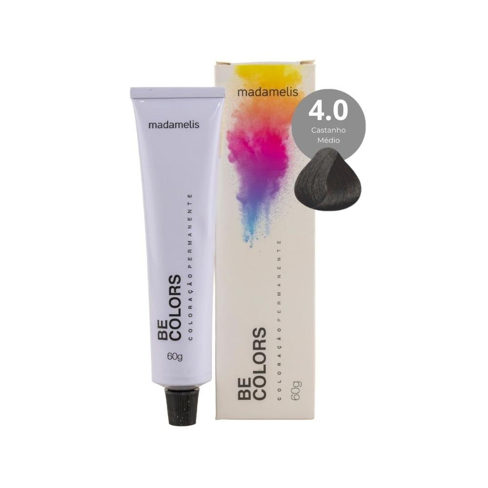Coloração Madamelis Be Colors Castanho Médio 4.0 60 g